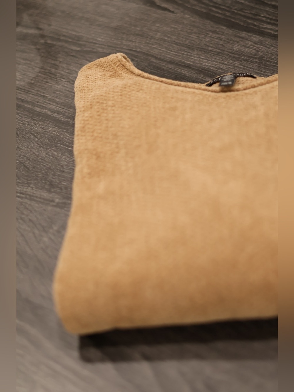 Eileen Fisher Organic Cotton Camel Textured Knit Sweater Medium Relaxed Fit - Picture 5 of 8